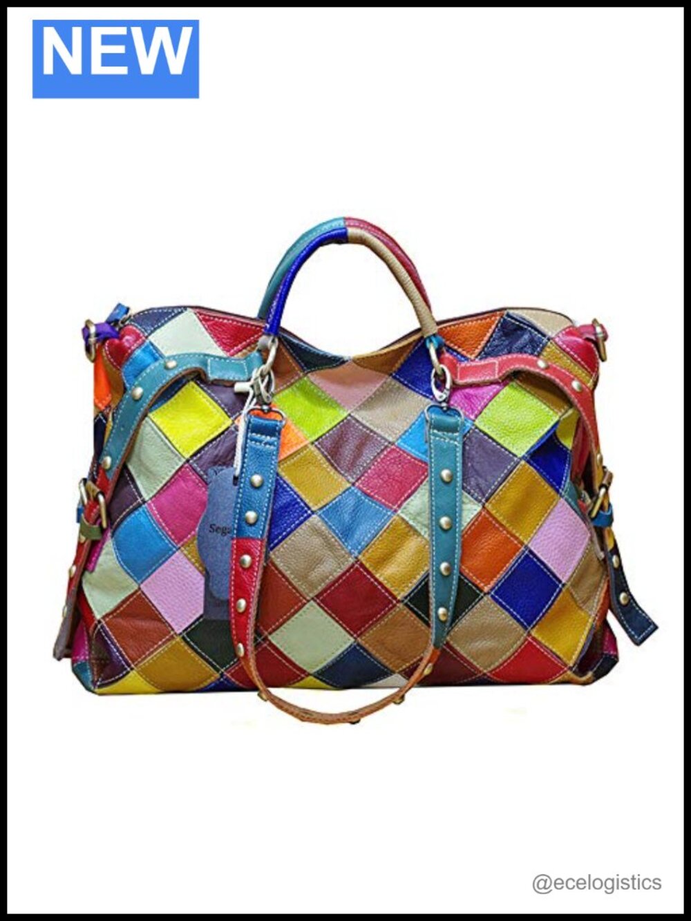 Genuine Leather Large Hobo Tote Handbag Crossbody Adjustable Strap 6 Pockets